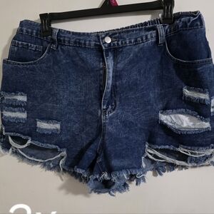 Denim Distressed Women Shorts